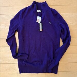 Vineyard Vines Cotton Quarter Zip Sweater- Small